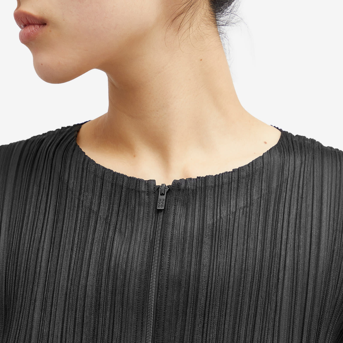 Pleats Please Issey Miyake Women's Long Sleeve Pleats Zip Top in