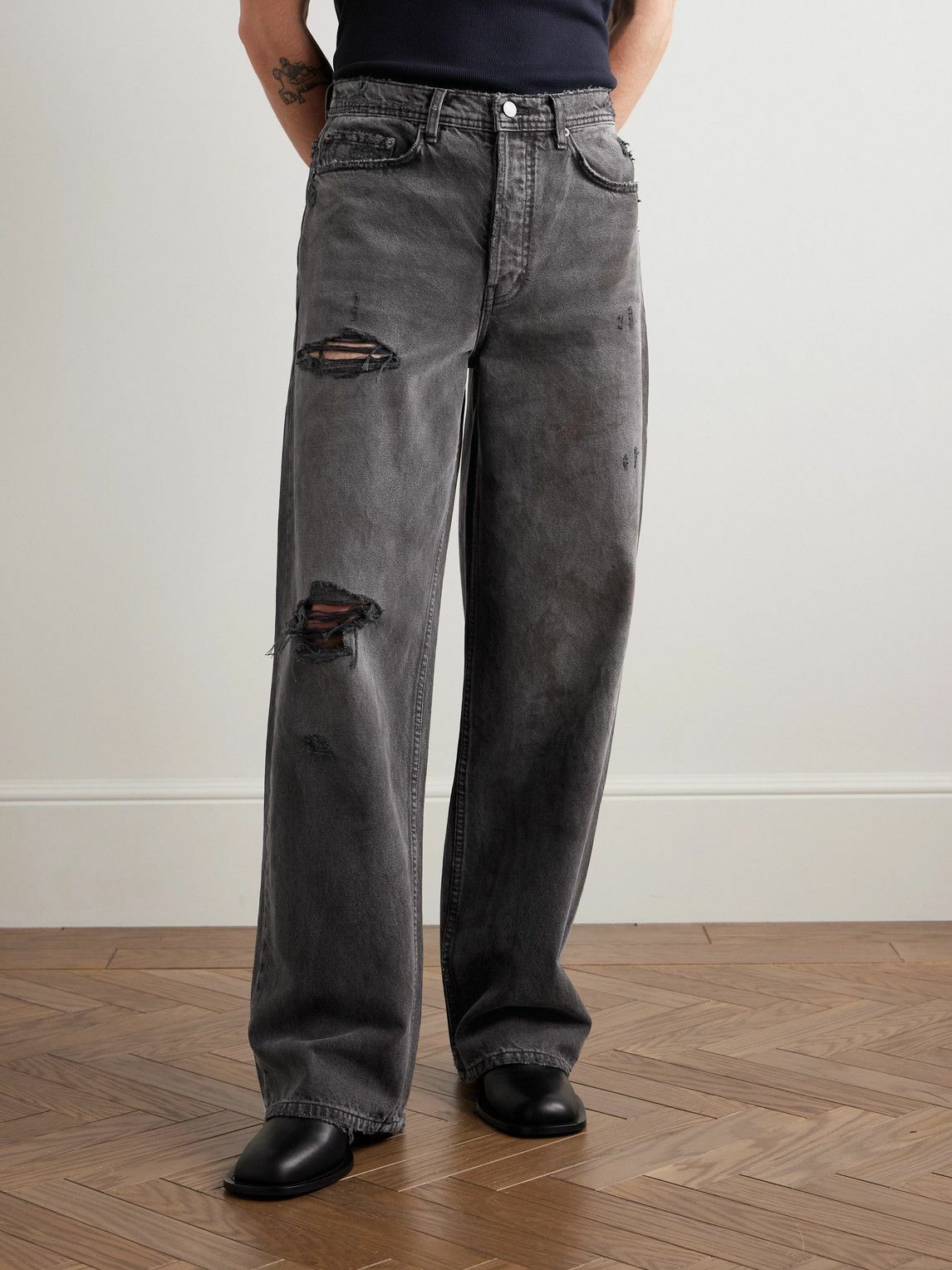 Enfants Riches Déprimés - Corpse Pose Wide-Leg Distressed Jeans