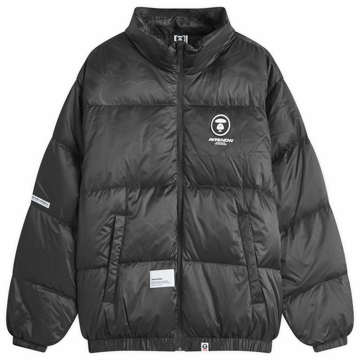 AAPE by A Bathing Ape Black 'AAPE NOW' Hoodie Down Jacket AAPE by