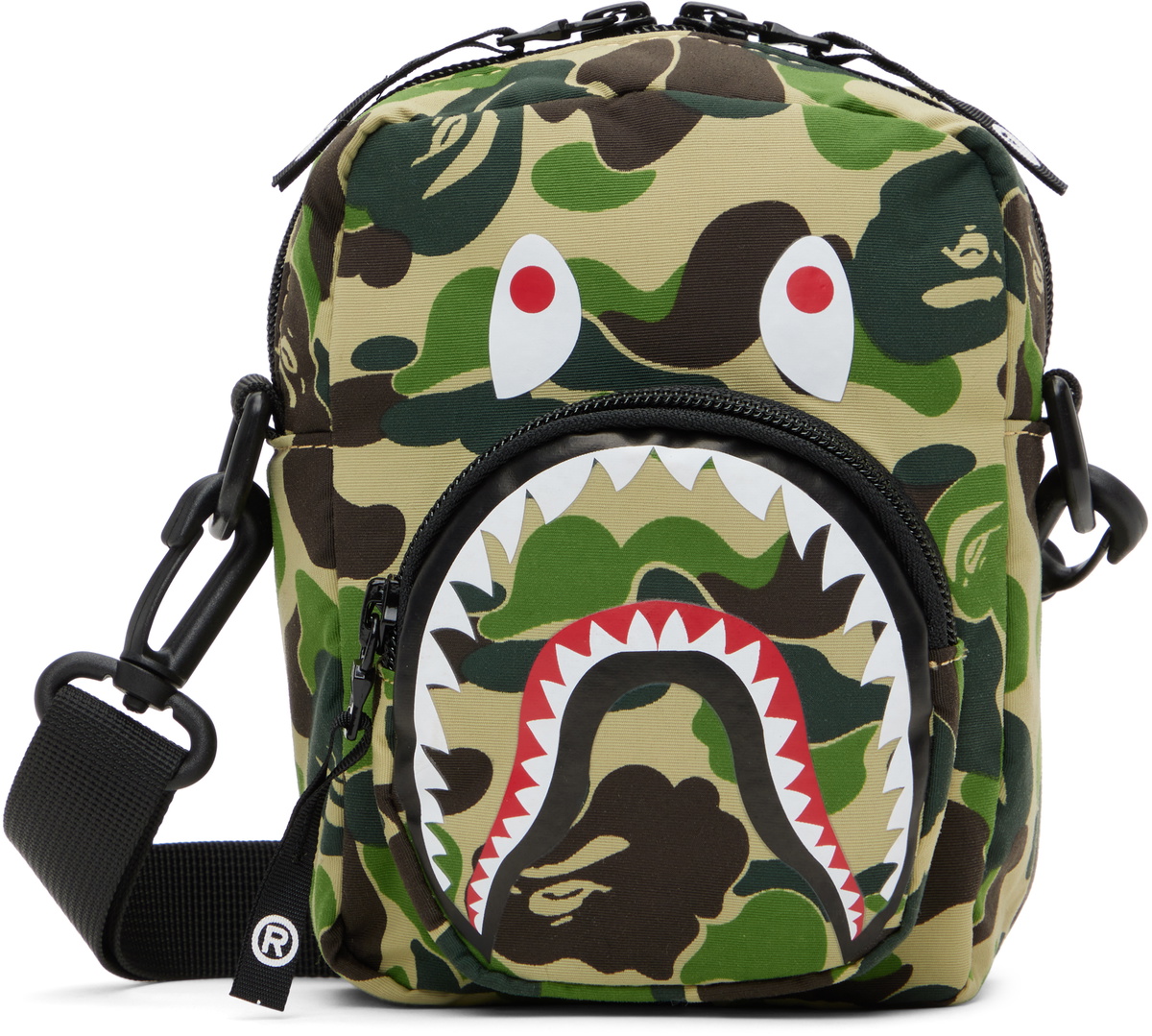 BAPE Green Mini ABC Camo Shark Bag A Bathing Ape