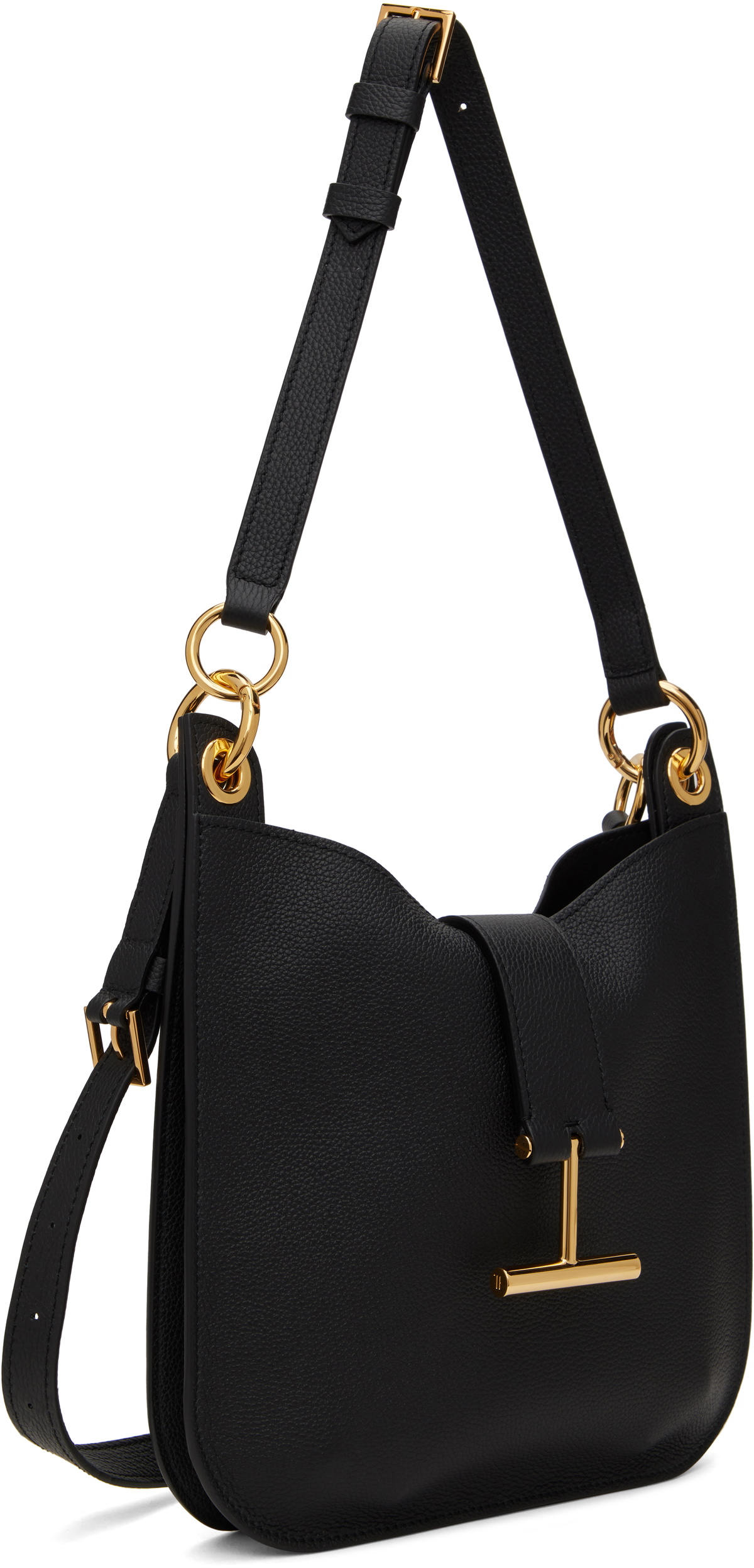 TOM FORD Black Grain Leather Tara Small Crossbody Bag TOM FORD