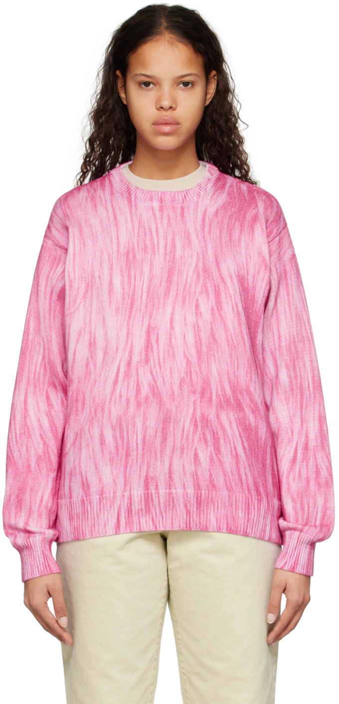 Stüssy Pink Printed Fur Sweater Stussy