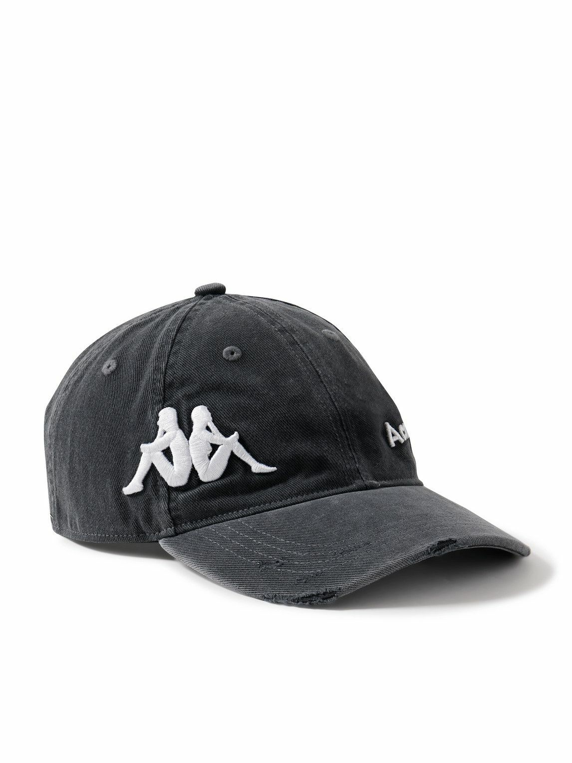 Acne Studios - Kappa Logo-Embroidered Distressed Cotton-Twill