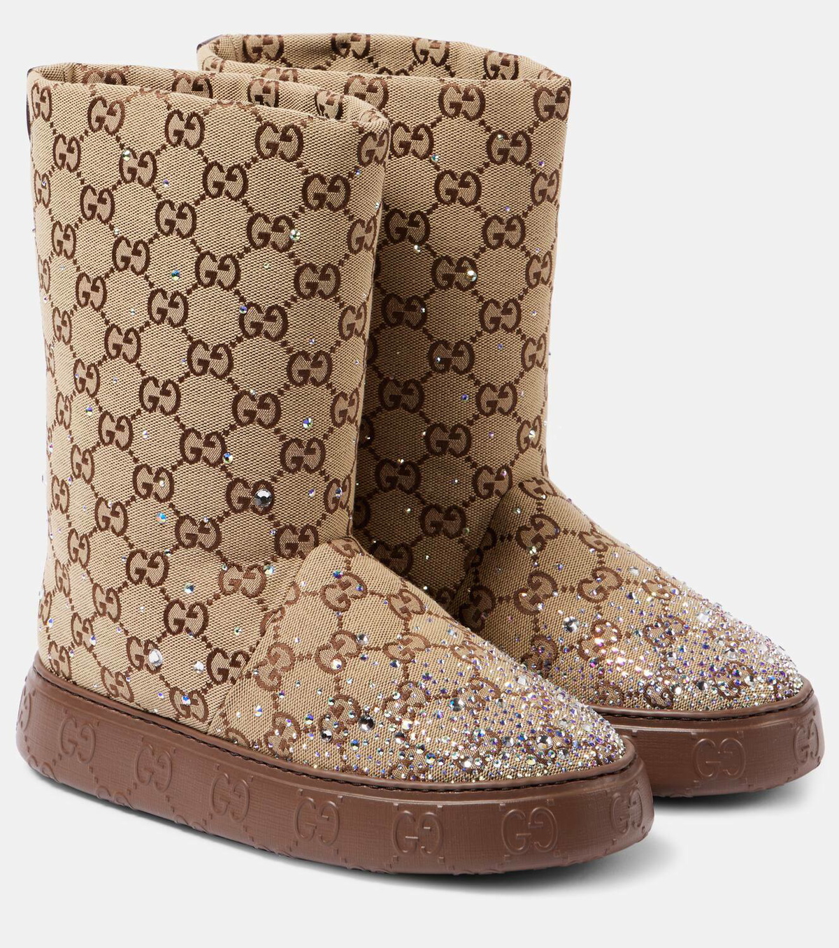 Gucci GG canvas embellished snow boots Gucci