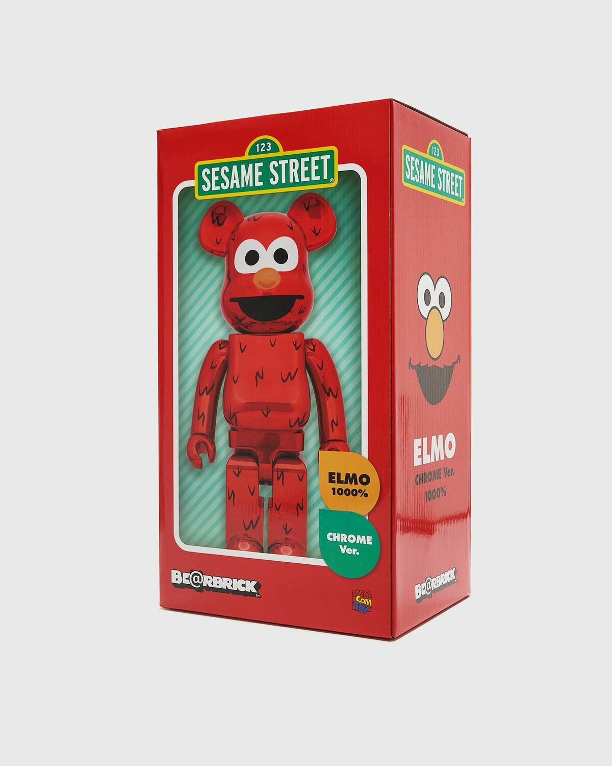 MEDICOM BEARBRICK 1000% SESAME STREET ELMO CHROME Red Mens