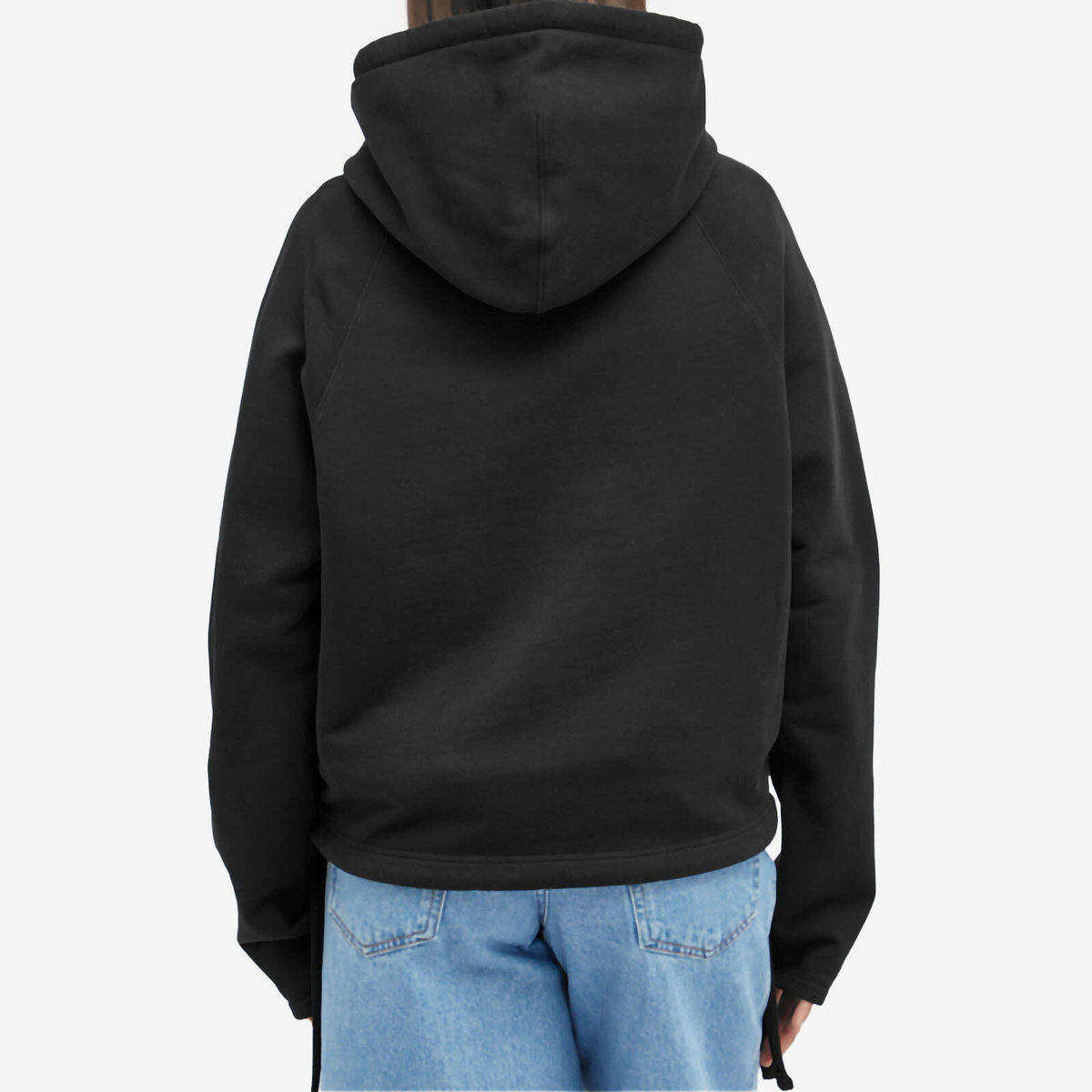 AMI Paris Women's Tonal ADC Cropped Hoodie in Black AMI