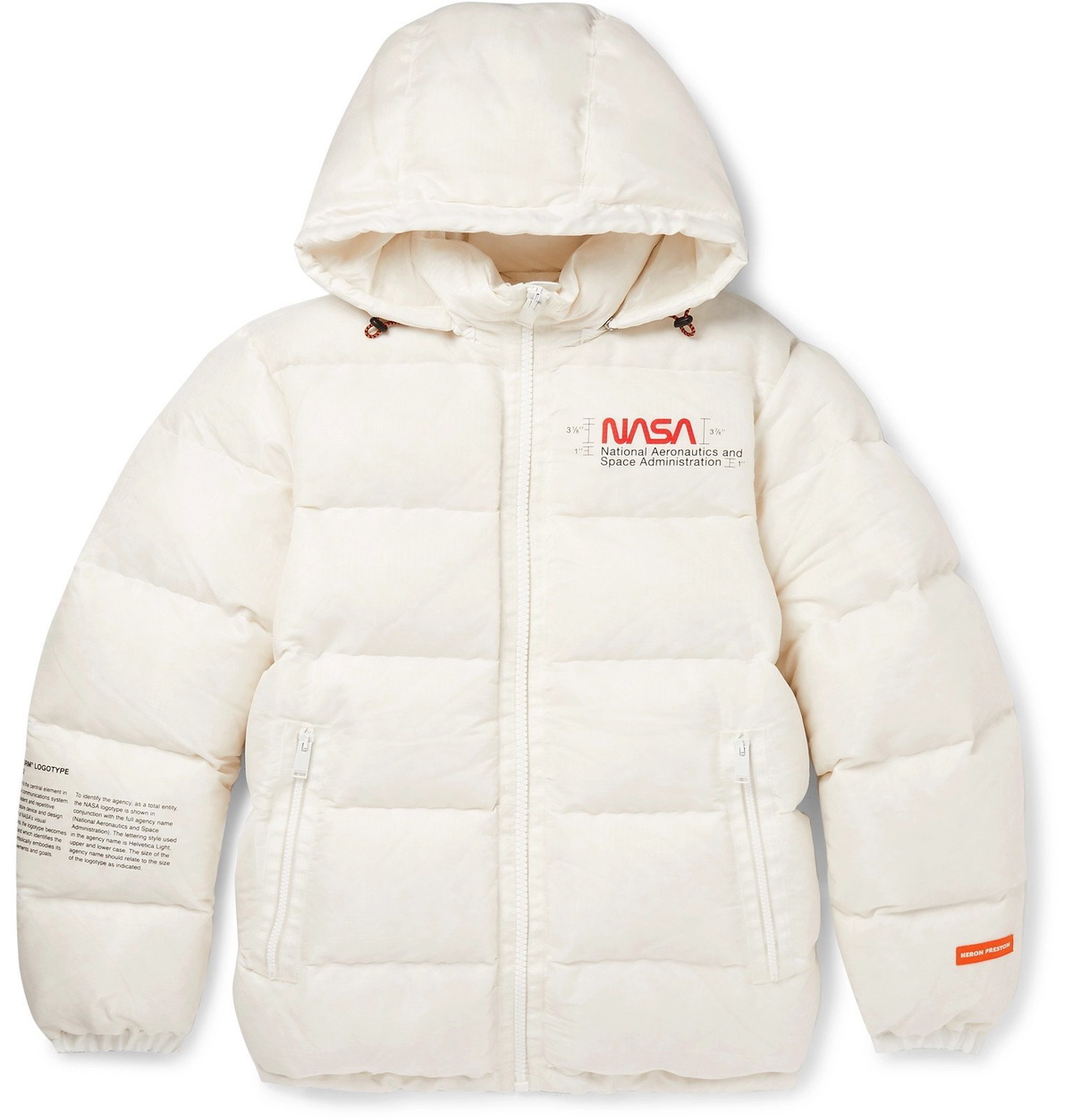 Heron Preston - NASA Slim-Fit Printed Quilted Nylon-Ripstop Hooded