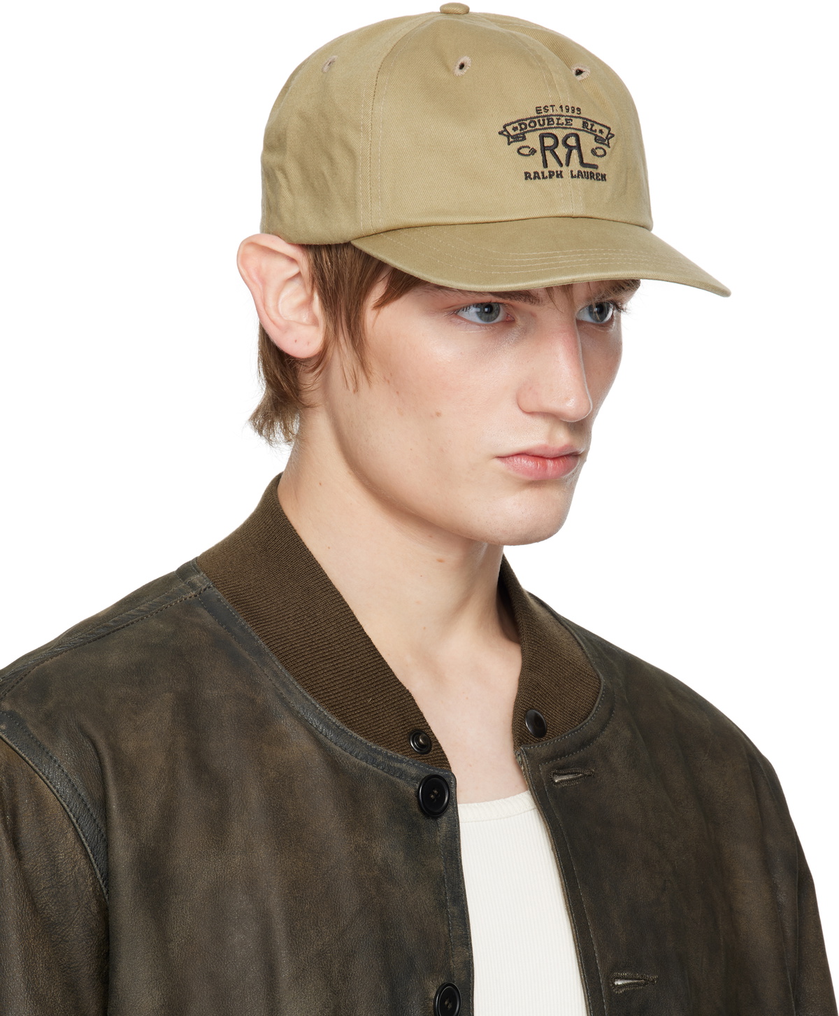 RRL Khaki 'RRL' Ranch Logo Twill Ball Cap RRL