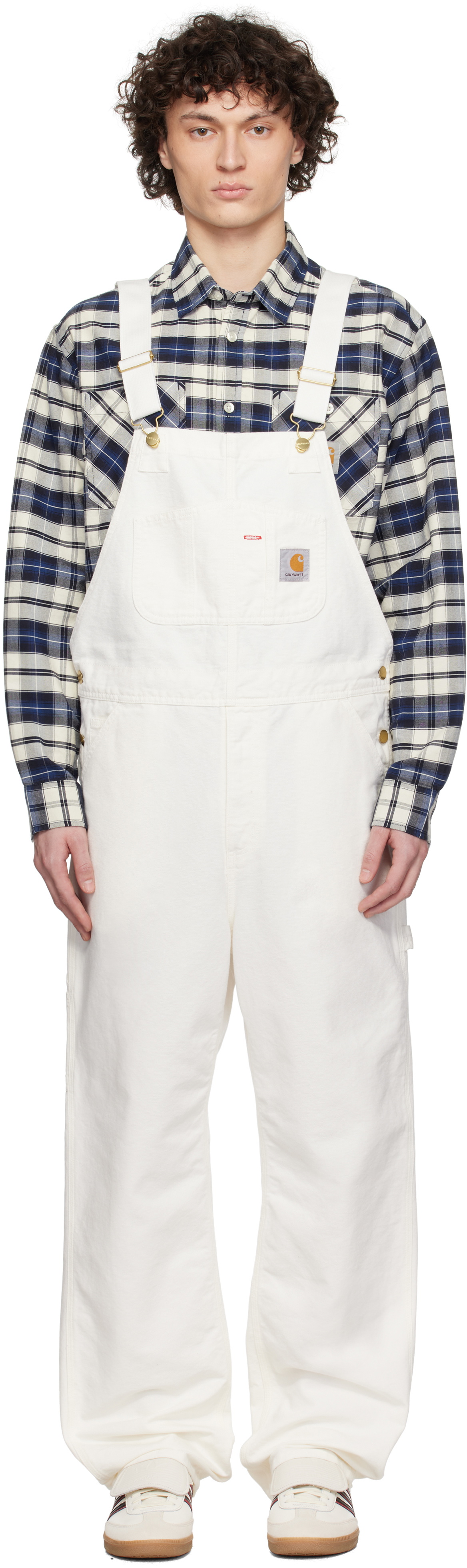 Carhartt Work In Progress White Bib Overalls Carhartt WIP