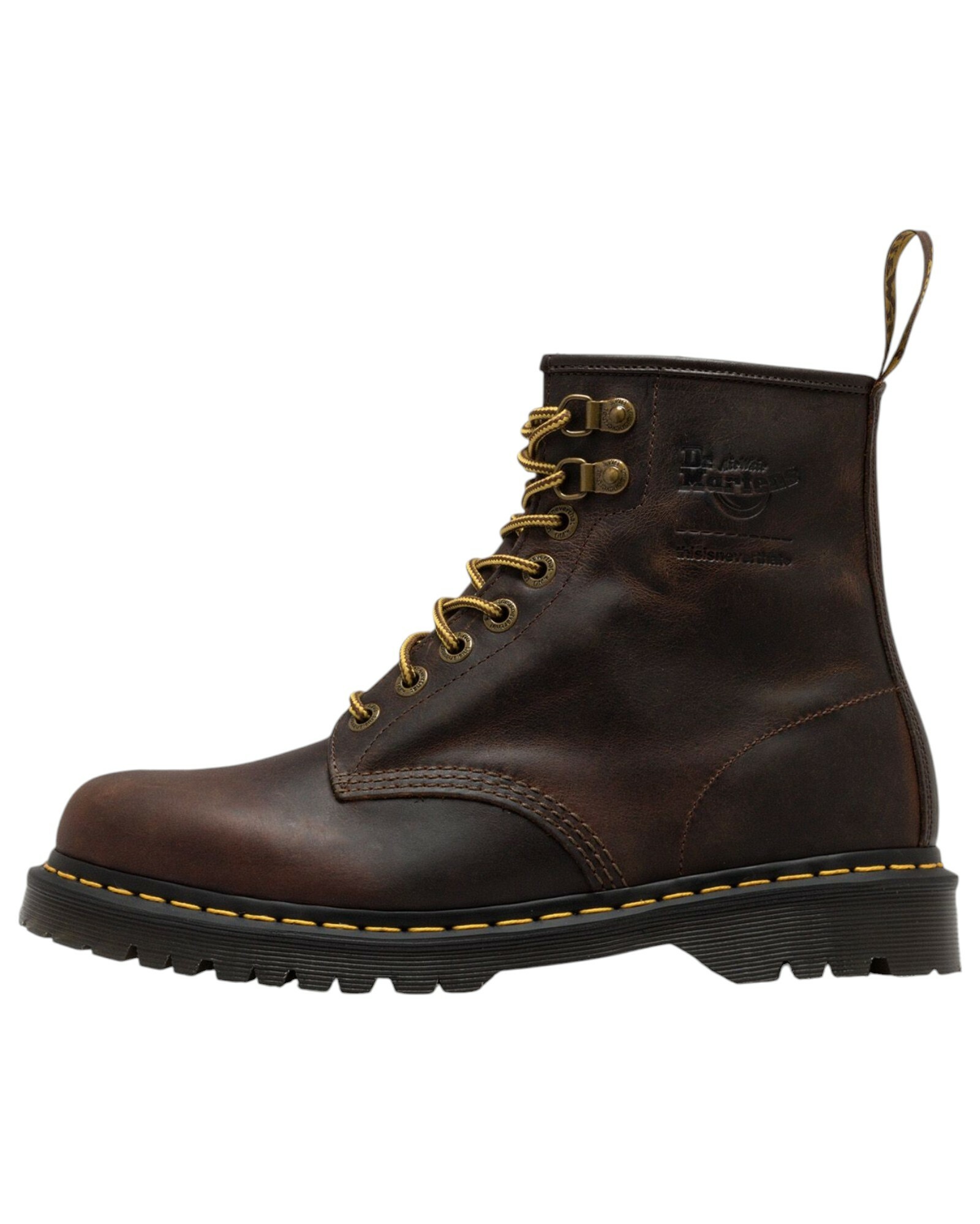 Dr.Martens 2046 Olive Repello Calf Suede Brown Boots Dr. Martens
