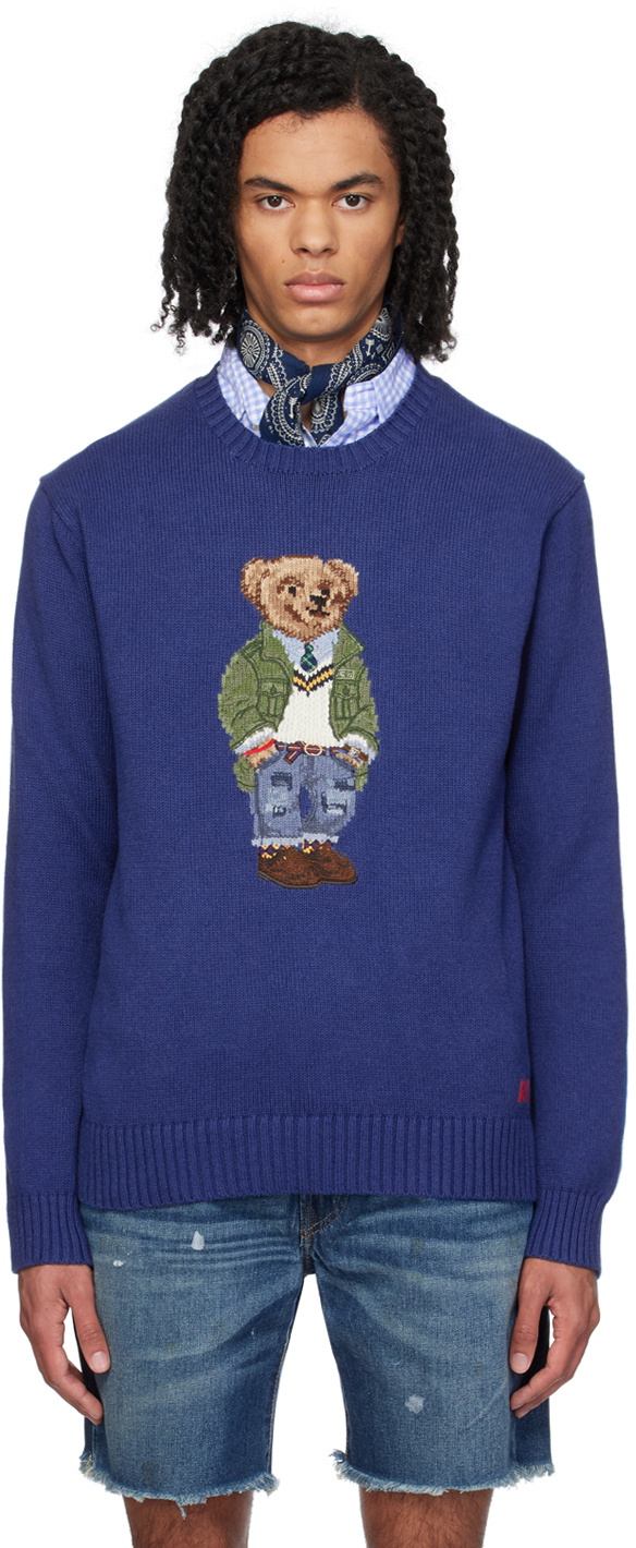 Polo Ralph Lauren Blue Polo Bear Sweater Polo Ralph Lauren