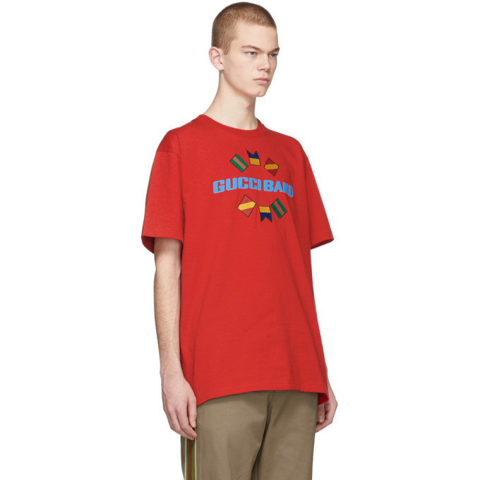 Gucci Red Gucci Band T-Shirt Gucci
