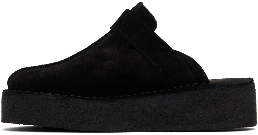 Clarks Originals Black Trek Wedge Mules Clarks Originals