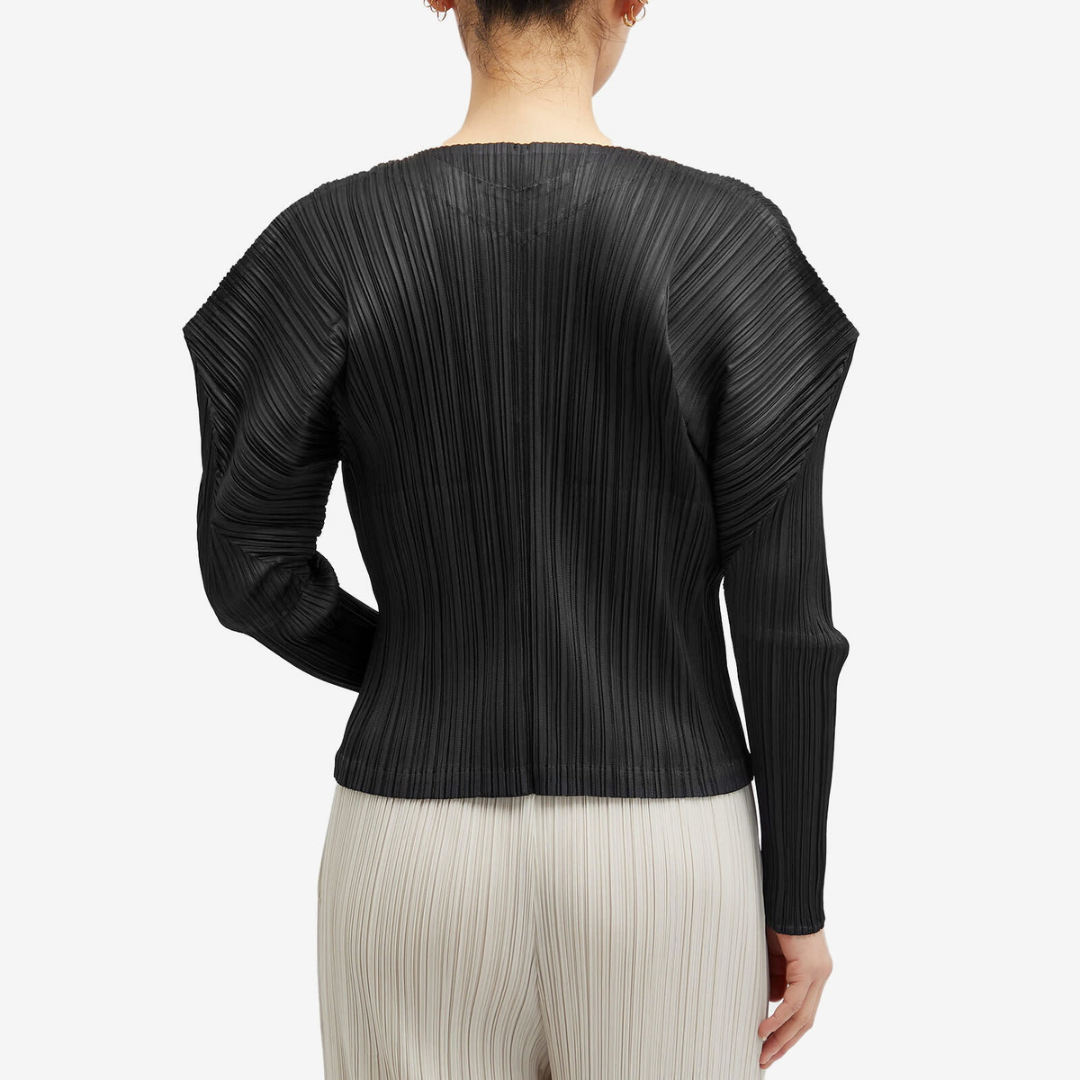 Pleats Please Issey Miyake Women's Long Sleeve Pleats Zip Top in