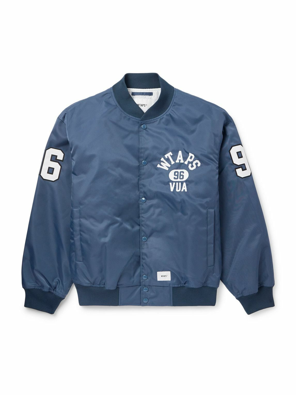 WTAPS - Team Logo-Appliquéd Padded Nylon-Twill Bomber Jacket