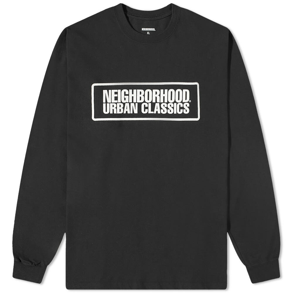 Neighborhood Men's Long Sleeve NH-3 T-Shirt in Black Neighborhood