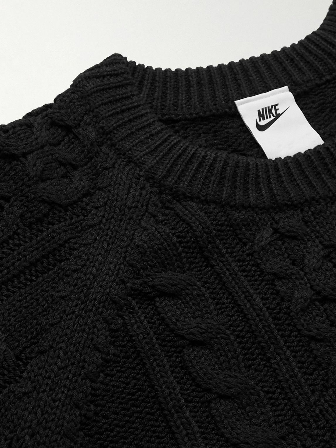 Nike - Cable-Knit Sweater - Black Nike