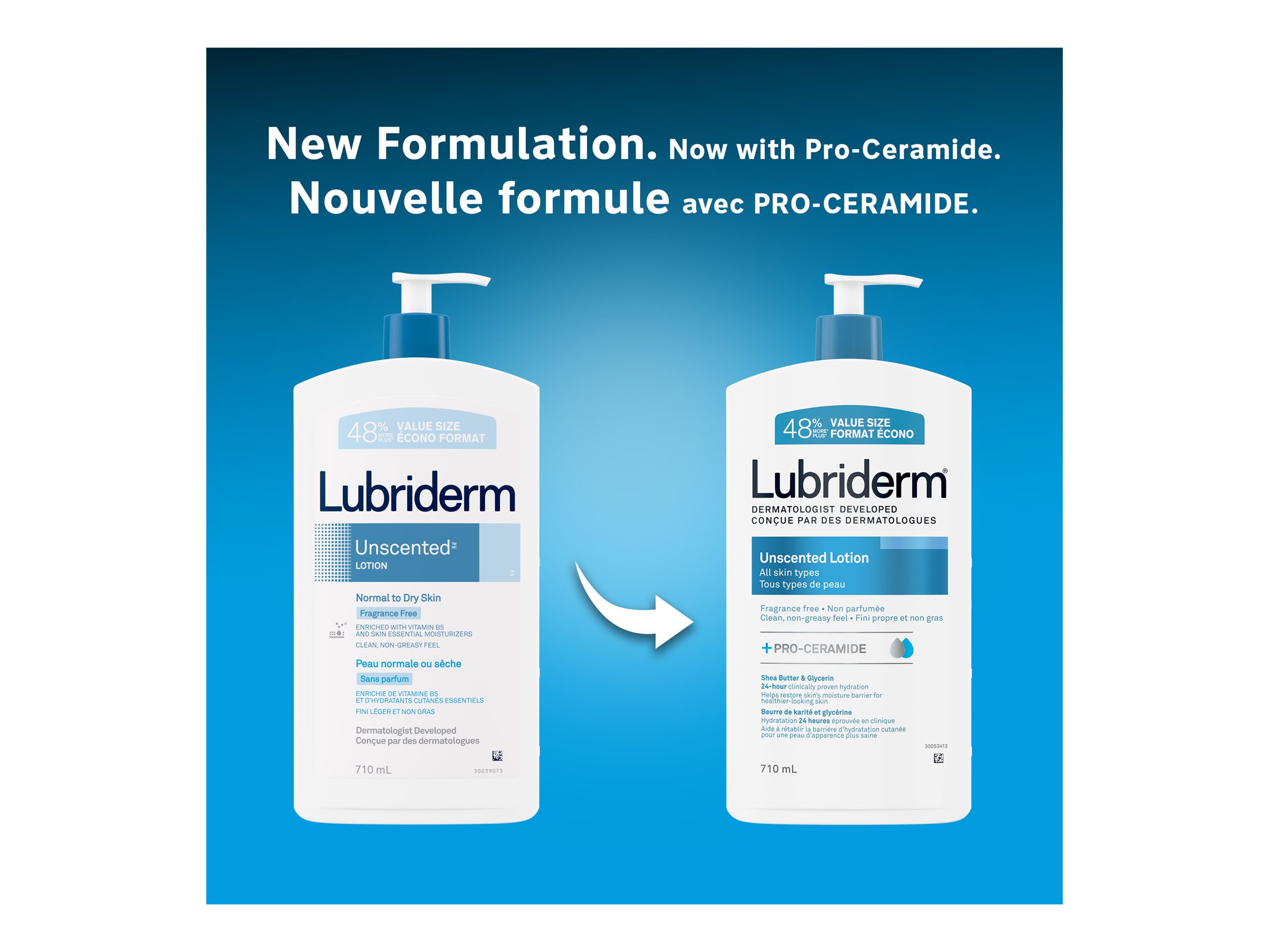 LUBRIDERM UNSCENTED MOISTURE 710ML