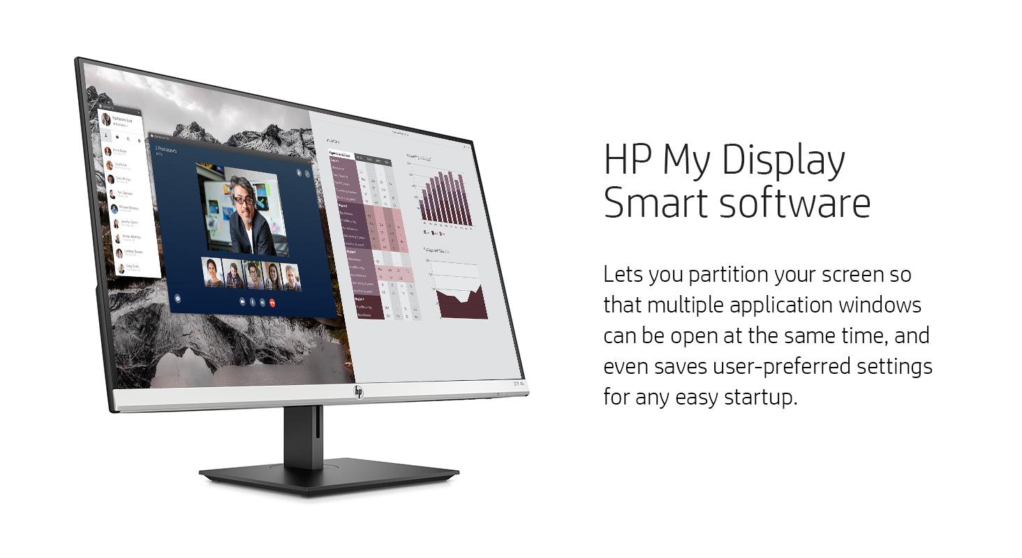 HP 27f 27-inch Monitor, 4K UHD (3840 x 2160), 40-60 Hz Screen