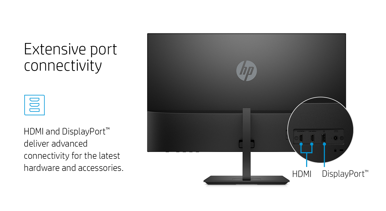HP 27f 27-inch Monitor, 4K UHD (3840 x 2160), 40-60 Hz Screen