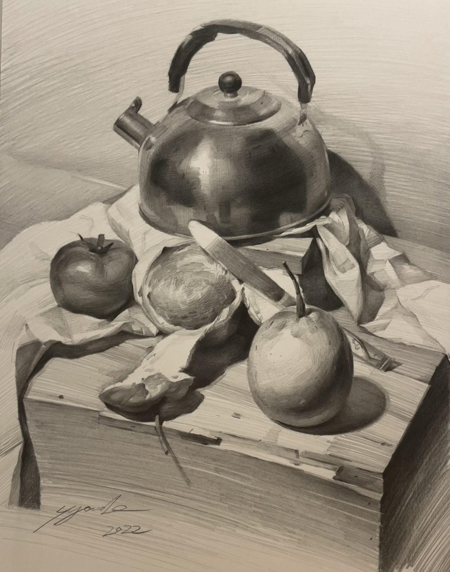 AZUMAs式デッサンで静物画を鉛筆精密描写 | 大阪 絵画教室 AZUMAs