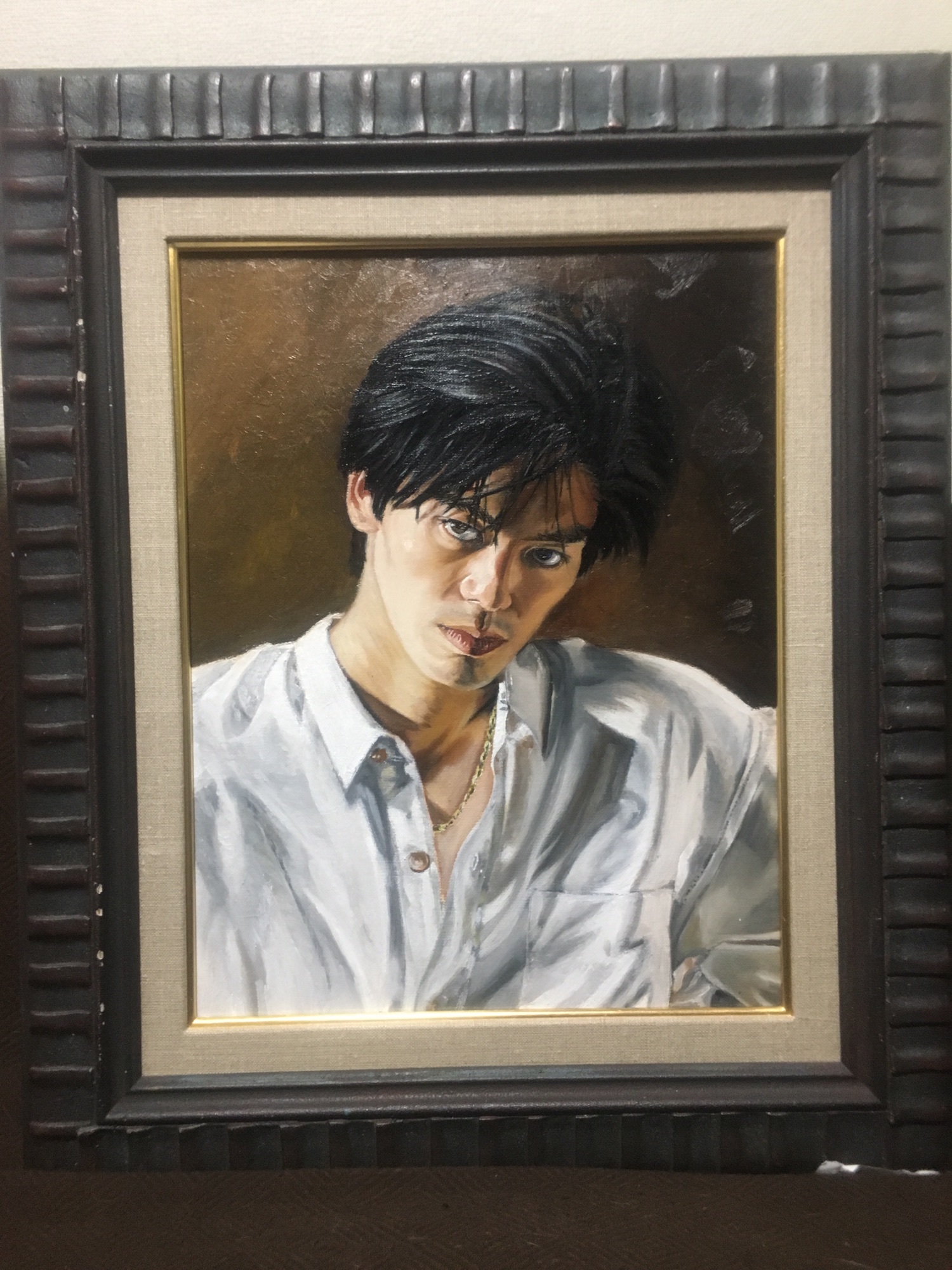 人物画#13 男性の肖像 油彩画 6号 F6 油絵 人物画#13 男性の肖像 油彩