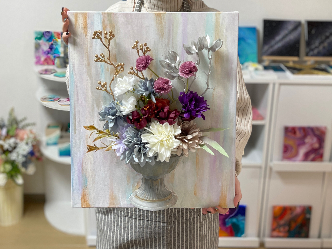東京】フラワーキャンバスアート体験ワークショップ【恵比寿