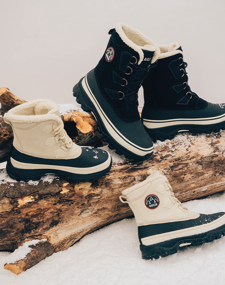 ほぼ未使用 スノー エーグル AIGLE ブーツ 23.5 防水 AIGLE（エーグル