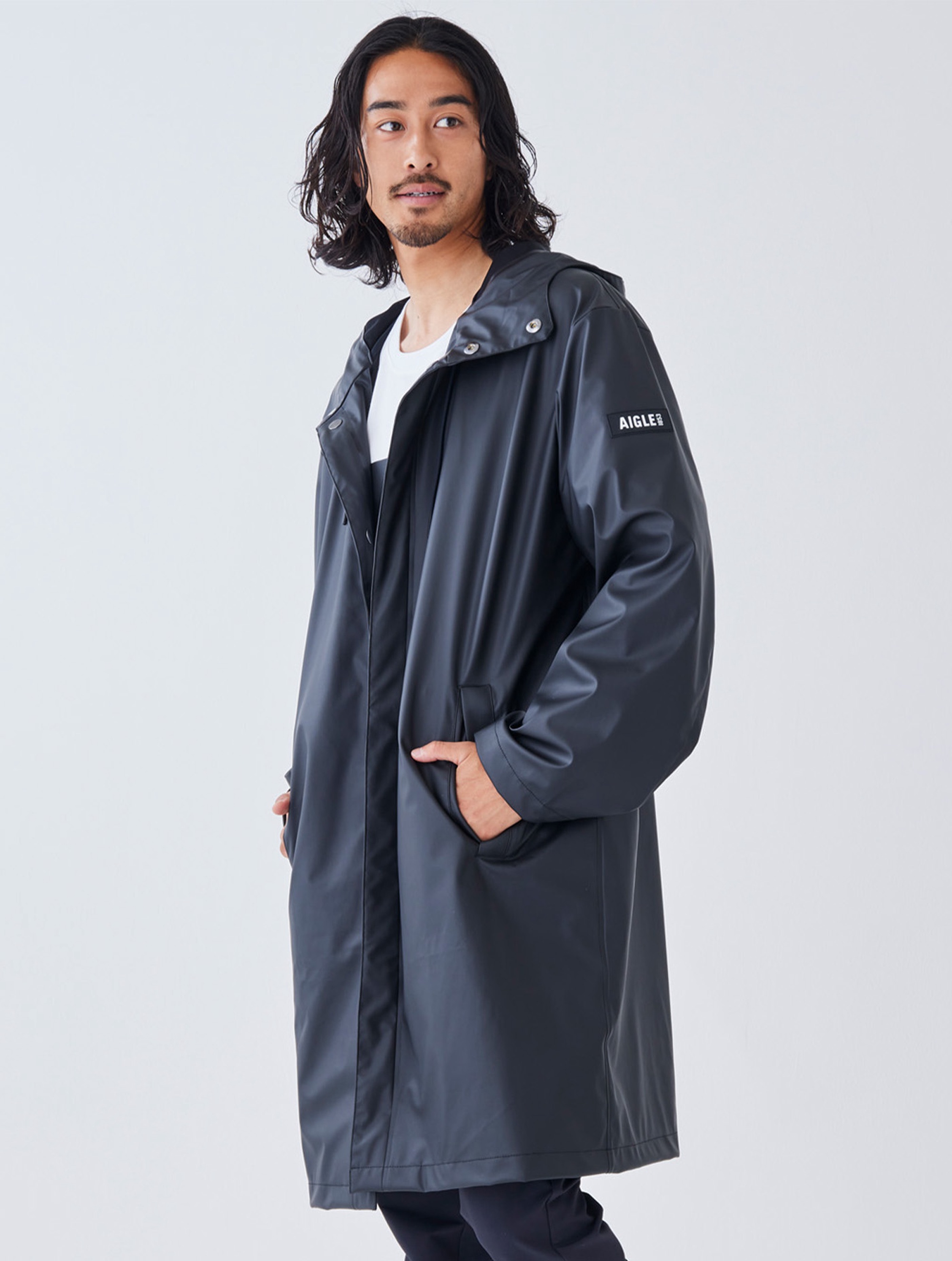 メンズ 防水 フーデッドジャケットロング ZBHAA63 - AIGLE（エーグル