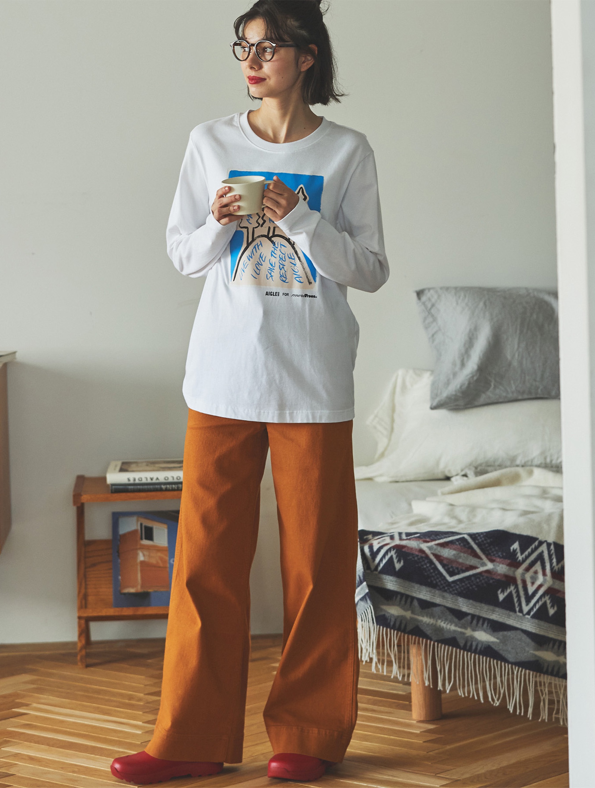 KAPITAL オリーブ色 ハイウエスト フレアパンツ kapital フレアパンツ