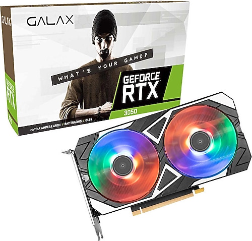 Galax RTX 3050 EX RGB 1-Click OC 35NSL8MD6YEX 128 Bit GDDR6 8 GB