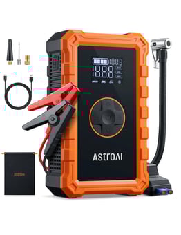 S8 Air Jump Starter with Air Compressor, 1500A Car Battery Jumper