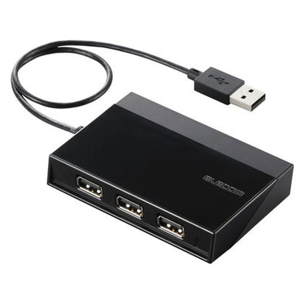 エレコム メモリリーダライタ/USBハブ付/SD+MS+CF+XD/ブラック MR