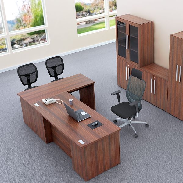 軒先渡し】Y2K AKIRA 役員デスク 幅1500×奥行600×高さ720mm マホガニー