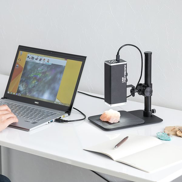 サンワダイレクト USBマイクロスコープ（高倍率・最大280倍・オート