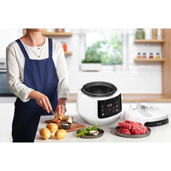 T-fal ラクラ・クッカー コンパクト電気圧力鍋 ホワイト 3L 便利家電