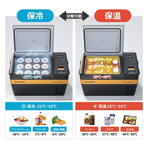 BougeRV ポータブル保温冷蔵庫 25L CRPRO25(CH) 1台（直送品） - アスクル