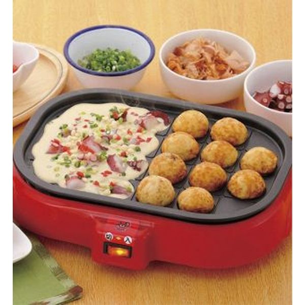 新津興器 着脱式電気たこ焼器 平プレート付き SNT-80 1個（直送品