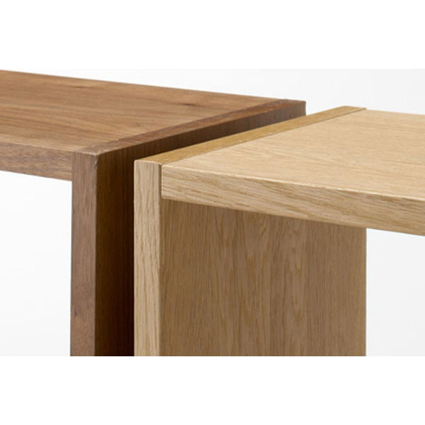 無印良品 スタッキングシェルフ 2段 ウォールナット材 幅42×奥行28.5