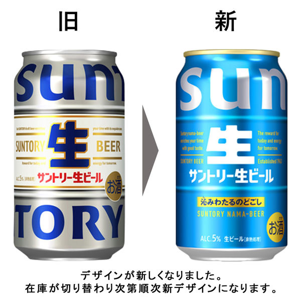 ビール 缶ビール サントリー生ビール 350ml 缶 2箱 （48本） - アスクル