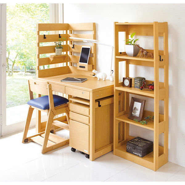 くろがね工作所 ラティック パネル付デスク ミディアム木目 NT-23AN 1