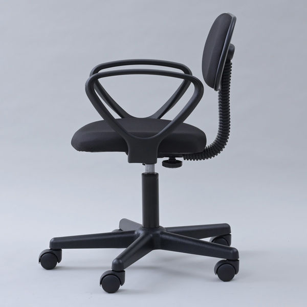 YAMAZEN ワークチェア オフィスチェア 肘付き キャスター付き レバー