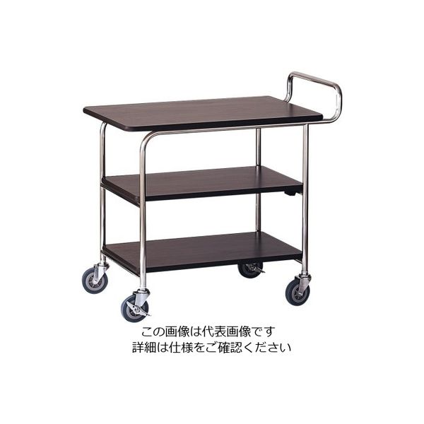 遠藤商事 木目調 サービスワゴン 62-6591-10 1個（直送品） - アスクル