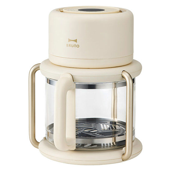 BRUNO ガラスエアフライヤー(アイボリー) BOE122-IV 1個 - アスクル