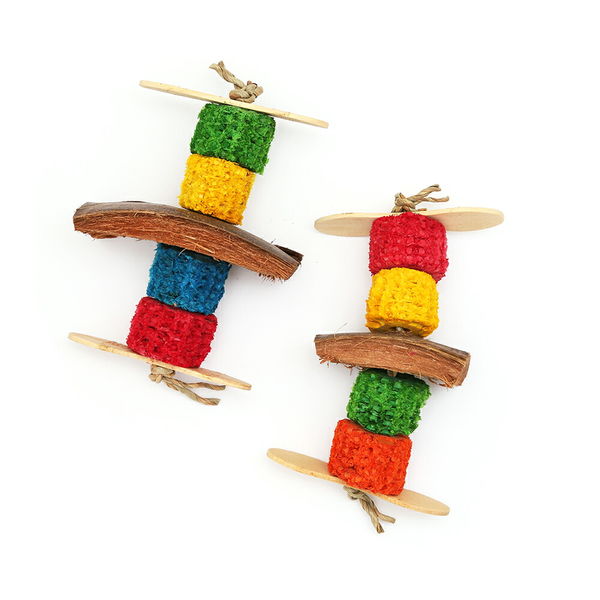 リーフ 小型&中型インコ用 カラフルガジガジおもちゃ 2個セット 899641