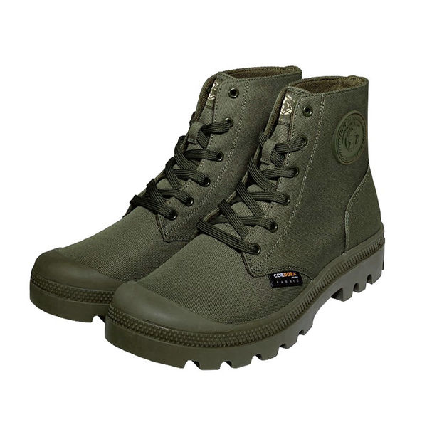 ヤマショウ 撥水ハイカットスニーカー カーキ 4L YSS-203KH 1足（直送