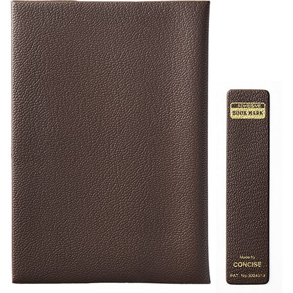 TTC 皮革調ブックカバーNo.1 文庫サイズ しおり付き 茶 323129 1個