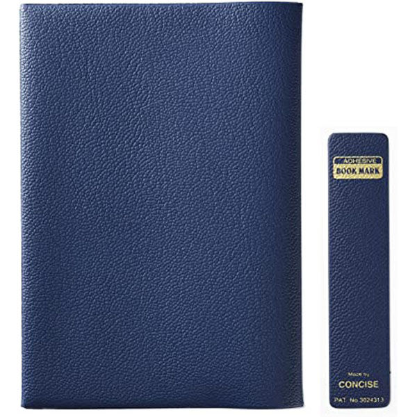 TTC 皮革調ブックカバーNo.11 A5 ハードカバー対応 紺 324164 1個