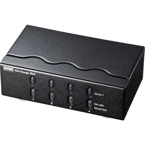 サンワサプライ ディスプレイ切替器(ミニD-sub(HD)15pin用)・4回路 SW