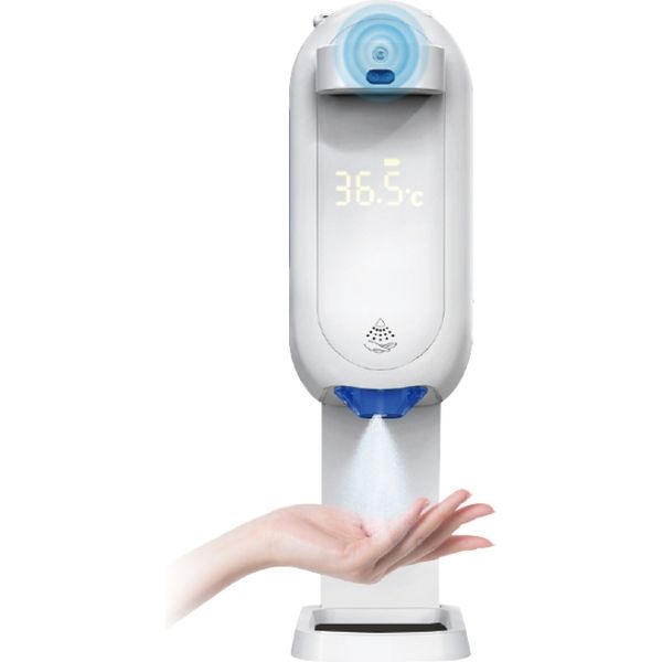 しゃべってお知らせ 温度計ディスペンサー 卓上タイプ（液体用） FM